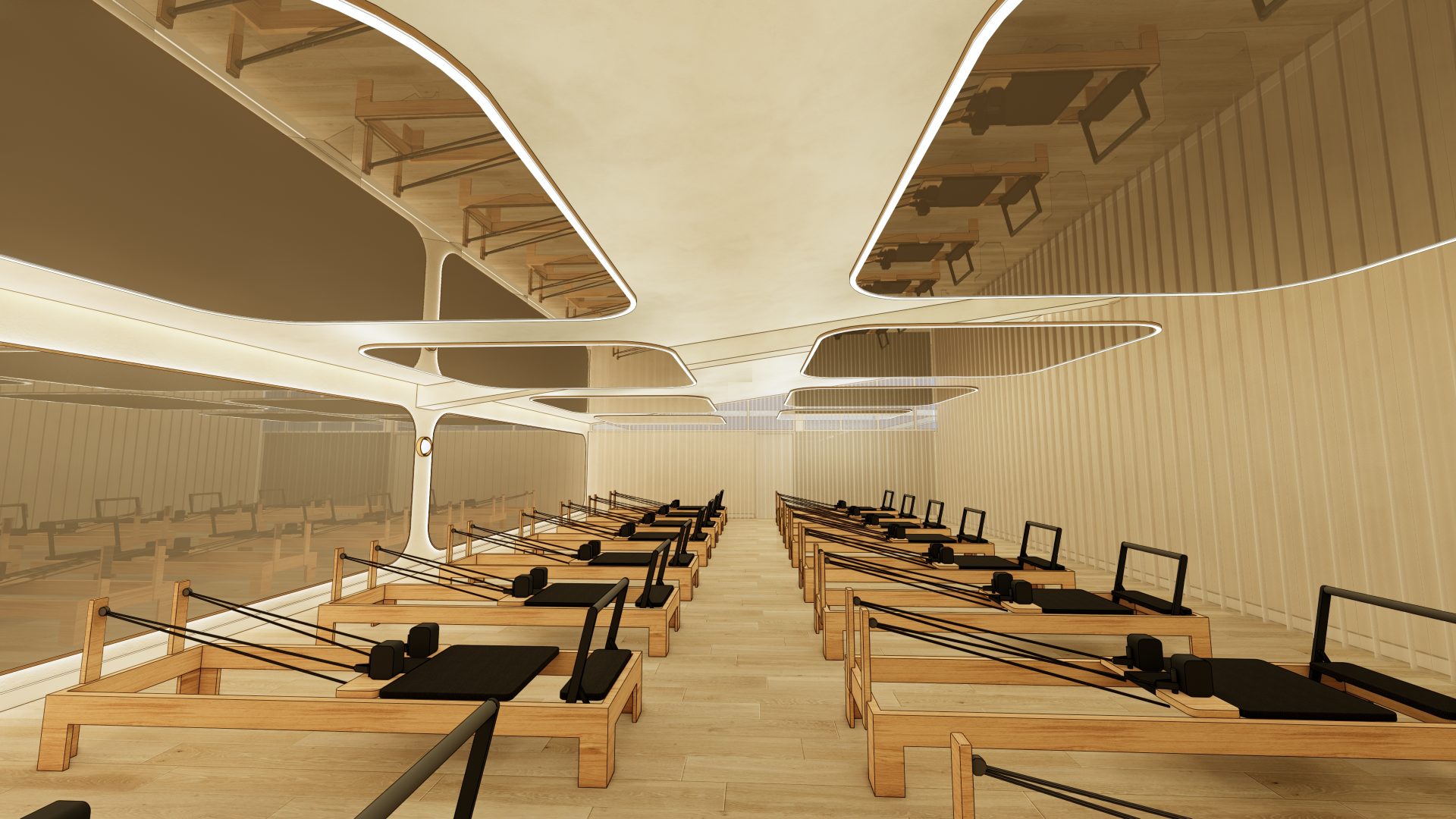 Reformer Pilates studio preview at Club Coops